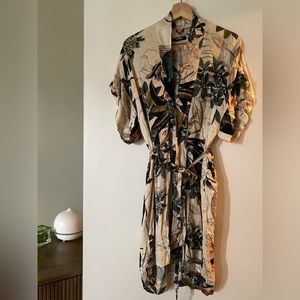 AZALEA BOUTIQUE, satin style, tropical tie-top, SMALL